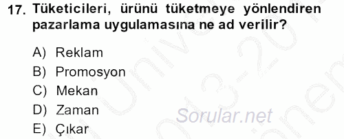 Radyo ve Televizyon İşletmeciliği 2013 - 2014 Dönem Sonu Sınavı 17.Soru