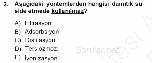 Veteriner Laboratuvar Teknikleri ve Prensipleri 2013 - 2014 Ara Sınavı 2.Soru