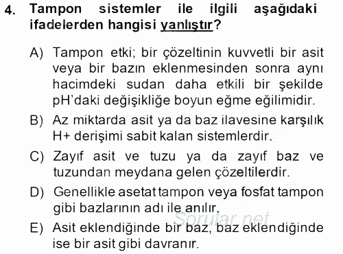 Veteriner Laboratuvar Teknikleri ve Prensipleri 2013 - 2014 Ara Sınavı 4.Soru