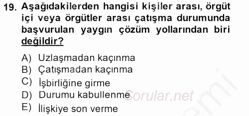 Medya Sosyolojisi 2013 - 2014 Ara Sınavı 19.Soru