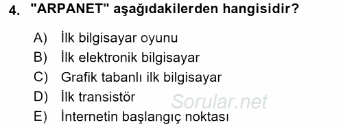 İletişim Kuramları 2016 - 2017 3 Ders Sınavı 4.Soru