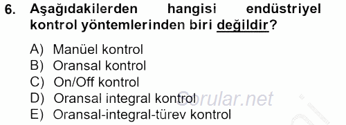 Örtü Altı Üretim Sistemleri 2013 - 2014 Dönem Sonu Sınavı 6.Soru