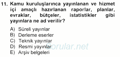 Marka İletişiminde Analiz ve Araştırma 1 2012 - 2013 Ara Sınavı 11.Soru