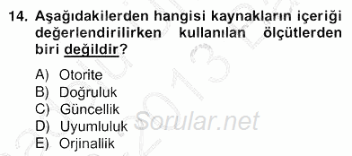 Marka İletişiminde Analiz ve Araştırma 1 2012 - 2013 Ara Sınavı 14.Soru