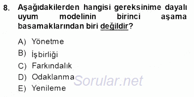 Öğretmenlikte Mesleki Gelişim 2013 - 2014 Dönem Sonu Sınavı 8.Soru