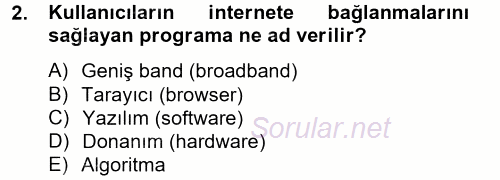 Yeni Teknolojiler ve Çalışma Hayatı 2012 - 2013 Ara Sınavı 2.Soru