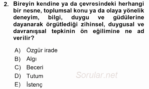 İletişim Kuramları 2015 - 2016 Tek Ders Sınavı 2.Soru
