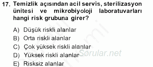 Sağlık Kurumları Yönetimi 2 2013 - 2014 Ara Sınavı 17.Soru