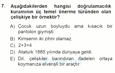 Dil Felsefesi 2012 - 2013 Dönem Sonu Sınavı 7.Soru