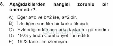 Dil Felsefesi 2012 - 2013 Dönem Sonu Sınavı 8.Soru