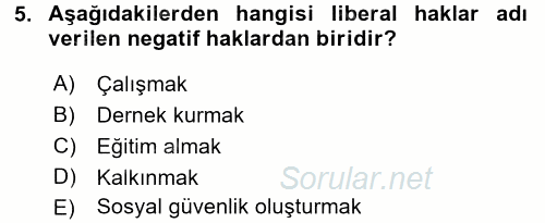 Uluslararası Politika 2 2015 - 2016 Dönem Sonu Sınavı 5.Soru