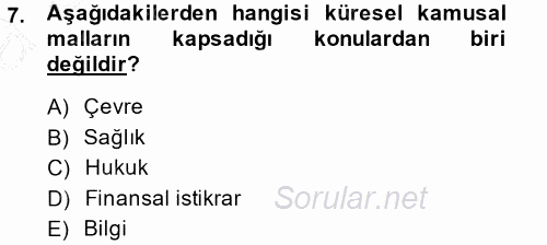 Kamu Maliyesi 2014 - 2015 Ara Sınavı 7.Soru