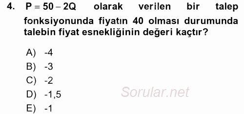 Matematiksel İktisat 2015 - 2016 Ara Sınavı 4.Soru