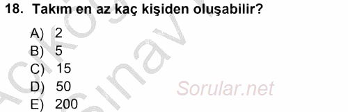 Yönetici Asistanlığı 2012 - 2013 Ara Sınavı 18.Soru