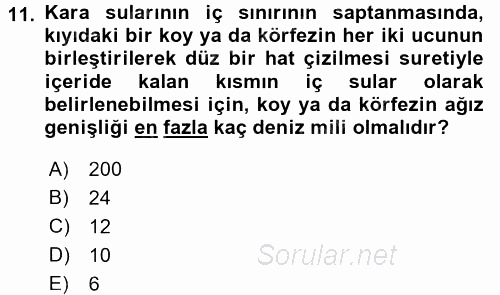 Uluslararası Hukuk 2 2016 - 2017 Ara Sınavı 11.Soru