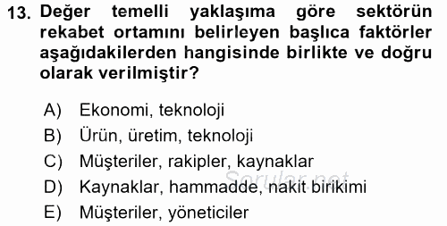 Hizmet Tasarımı 2017 - 2018 Dönem Sonu Sınavı 13.Soru