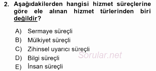 Hizmet Tasarımı 2017 - 2018 Dönem Sonu Sınavı 2.Soru