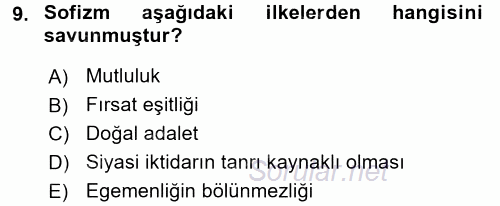 İnsan Hakları Ve Kamu Özgürlükleri 2015 - 2016 Ara Sınavı 9.Soru