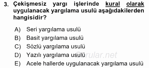 Hukuk Dili Ve Adli Yazışmalar 2016 - 2017 Dönem Sonu Sınavı 3.Soru