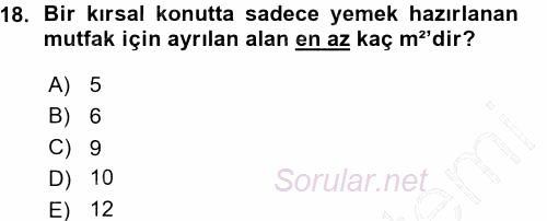 Tarımsal Yapılar ve Sulama 2015 - 2016 Ara Sınavı 18.Soru