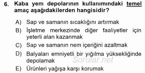 Tarımsal Yapılar ve Sulama 2015 - 2016 Ara Sınavı 6.Soru