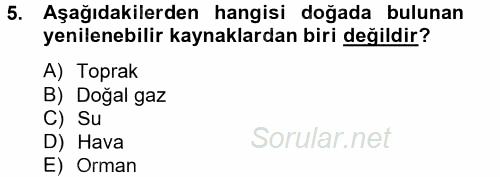 İktisadi Büyüme 2014 - 2015 Tek Ders Sınavı 5.Soru