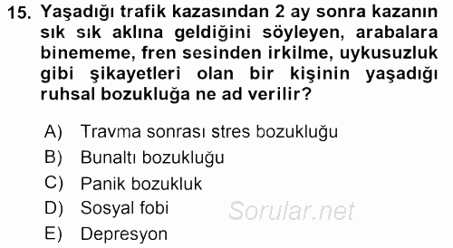 Çatışma ve Stres Yönetimi 2 2016 - 2017 Ara Sınavı 15.Soru