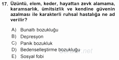 Çatışma ve Stres Yönetimi 2 2016 - 2017 Ara Sınavı 17.Soru