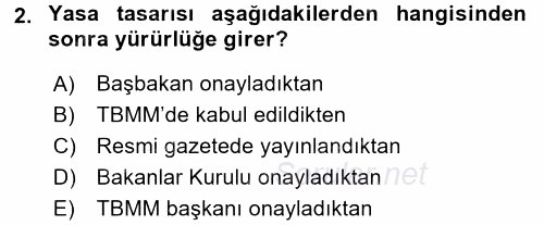 Sosyal Hizmet Mevzuatı 2017 - 2018 Ara Sınavı 2.Soru