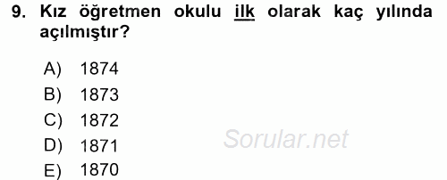 Sosyal Hizmet Mevzuatı 2017 - 2018 Ara Sınavı 9.Soru