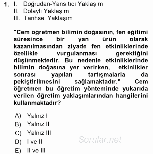 Çocuk, Bilim Ve Teknoloji 2017 - 2018 Ara Sınavı 1.Soru