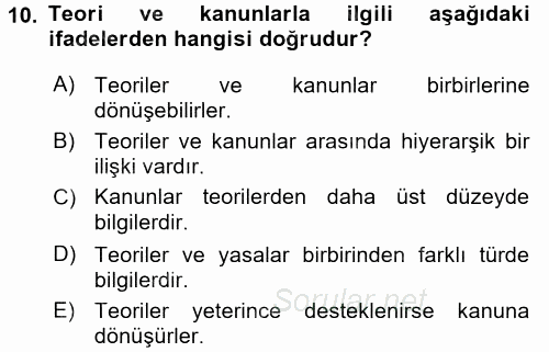 Çocuk, Bilim Ve Teknoloji 2017 - 2018 Ara Sınavı 10.Soru