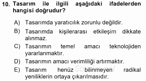 Hizmet Tasarımı 2016 - 2017 Ara Sınavı 10.Soru