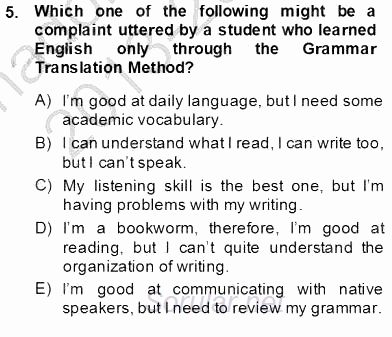 Dilbilim 2 2013 - 2014 Tek Ders Sınavı 5.Soru