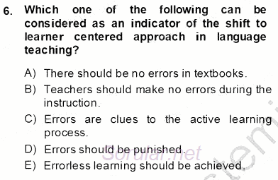 Dilbilim 2 2013 - 2014 Tek Ders Sınavı 6.Soru