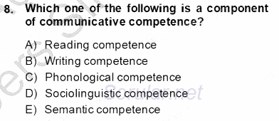 Dilbilim 2 2013 - 2014 Tek Ders Sınavı 8.Soru
