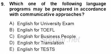 Dilbilim 2 2013 - 2014 Tek Ders Sınavı 9.Soru