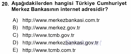 Dış Ticarette Bilgisayar Uygulamaları 2016 - 2017 Dönem Sonu Sınavı 20.Soru