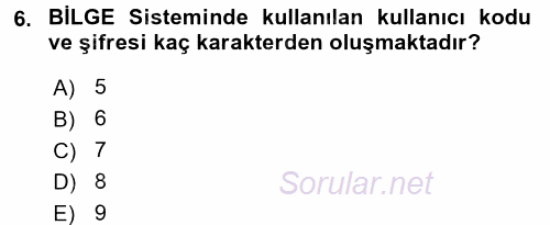 Dış Ticarette Bilgisayar Uygulamaları 2016 - 2017 Dönem Sonu Sınavı 6.Soru
