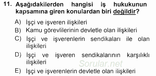 Perakende Yönetimi 2012 - 2013 Dönem Sonu Sınavı 11.Soru