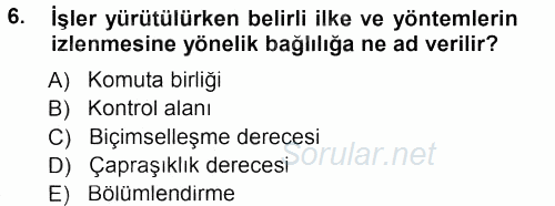 Perakende Yönetimi 2012 - 2013 Dönem Sonu Sınavı 6.Soru
