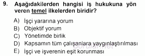 Perakende Yönetimi 2012 - 2013 Dönem Sonu Sınavı 9.Soru