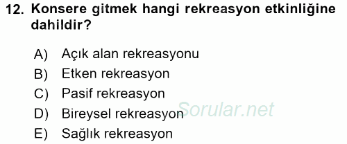 Otel İşletmelerinde Destek Hizmetleri 2015 - 2016 Tek Ders Sınavı 12.Soru