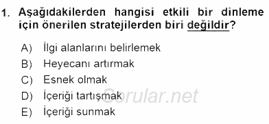 Aile İçi Uyumlu Etkileşim 2016 - 2017 Ara Sınavı 1.Soru