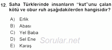 Türk Edebiyatının Mitolojik Kaynakları 2015 - 2016 Ara Sınavı 12.Soru