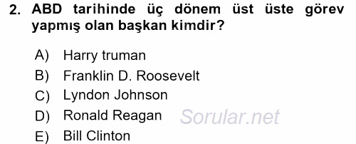 Karşılaştırmalı Siyasal Sistemler 2016 - 2017 3 Ders Sınavı 2.Soru