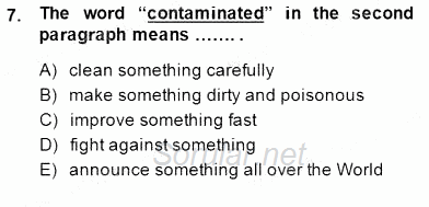 Okuma Ve Yazma Becerileri 1 2014 - 2015 Dönem Sonu Sınavı 7.Soru