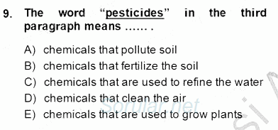 Okuma Ve Yazma Becerileri 1 2014 - 2015 Dönem Sonu Sınavı 9.Soru