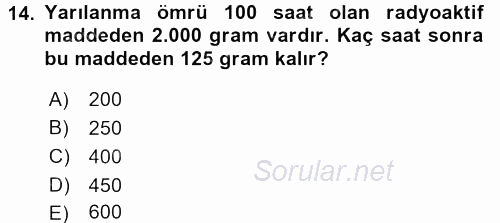 Matematik 1 2017 - 2018 Ara Sınavı 14.Soru