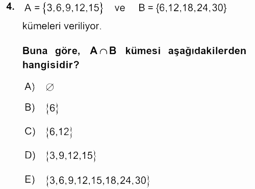 Matematik 1 2017 - 2018 Ara Sınavı 4.Soru